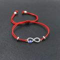 BPPCCR Cubic Zirconia Digital 8 Infinity Lucky Red Rope Thread String Charm Bracelets For Women Evil eye Pulseira Lovers Gifts. 