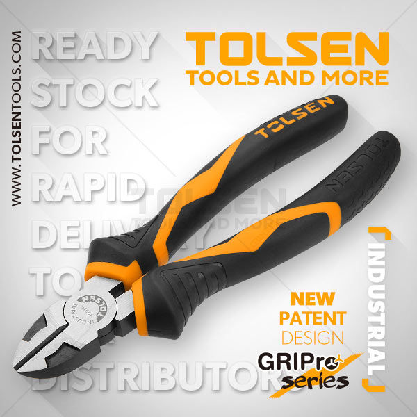 TOLSEN 6" Diagonal Cutting Pliers (160mm) Industrial Gripro Series 10018 - Kings Trading