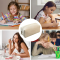 Natural Fiber Pencil Case Ins High-value Cute Girl Student Makeup Bag Large Capacity Stationery Storage Bag.
