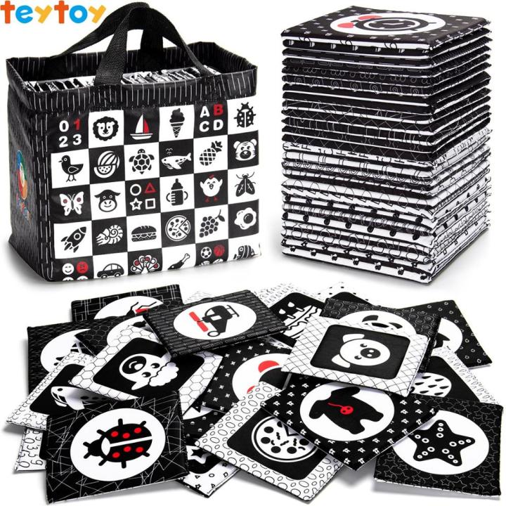 Black%20and%20White%20Soft%20Flash%20Cards,%2026%20Patterns%20Babies%20Visual%20Puzzle%20Early%20%5CtEducational%20Toys,%20Washable%20Fabric%20Baby%20Toys%20-%20Image%202