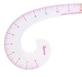 Plastic Comma Shape French Curve Ruler for Pattern Making, Sandwich Line Scale, Vary Form Curve Ruler for Sewing, Clear Muti Function Sewing Ruler for Fashion Design.