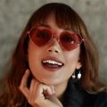 Heart Shaped Sunglasses metal Women Brand Designer Fashion LOVE Clear Ocean Lenses Sun Glasses Oculos UV400. 
