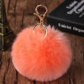 Trinket Fluffy Artificial Rabbit Fur Ball Key Chain 8cm Pompons Keychain 21 Color Women Car Bag Key Ring Hang Jewelry. 