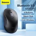 Baseus F02 Ergonomic Wireless Mouse (without Battery) Wireless Mouse Gen 2  Bluetooth 2.4G 4000 DPI Gaming Mouse. 