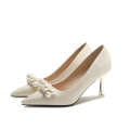 316-A89 Bridesmaids can wear wedding daily use. Bridal high heels for female leads. Wedding dresses are not tiring. Large size single shoes 41 43.