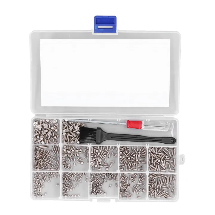 Computer%C2%A0Screw%C2%A0Assortment,%20Flat%C2%A0Head%20Replacement%20Carbon%20Steel%20M2%C2%A0M2.5%C2%A0M3%20Computer%C2%A0Screws%20Kit%20with%20Screwdriver%C2%A0+%C2%A0Brush%20for%20Serviceman%20for%20Laptop%20-%20Image%207