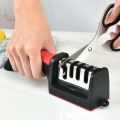 Knife Sharpener 4/3-Stage – Multi-Functional Handheld Kitchen Tool with 4/3-Slot Sharpening System (1pcs)). 