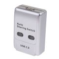 FJGEAR 2X USB 2.0 Auto Sharing Switch 2 Port HUB Adapter Switcher for 2 PC Printer USB Switch Devices Support Windows.