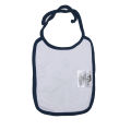 White Color Printed Cotton Washable Bibs For Baby. 