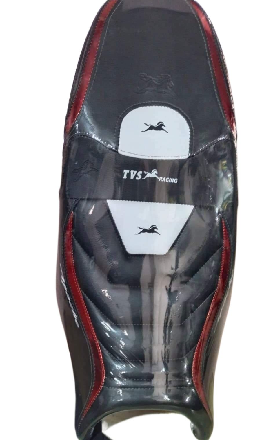 Tvs RTR Red colour modified seat cover