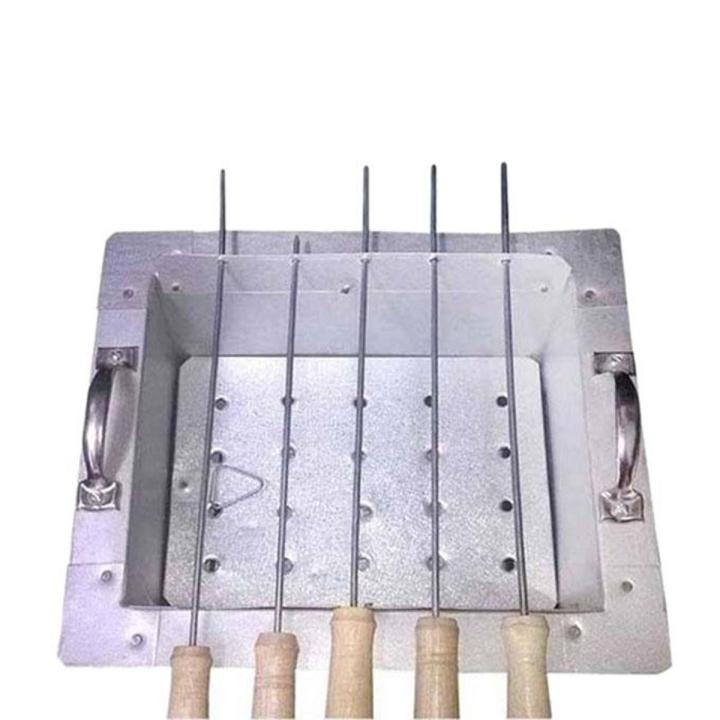 BBQ Stand with 5 Stick - Silver