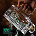 Luxury Drinkware Drinking Glass Mugs / Water Mug With Handle 400ml Creative Sublimation Steins Glass Mugs Glassware. 