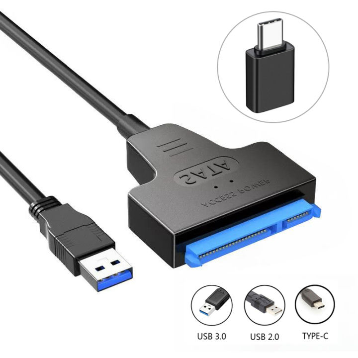 SATA to USB Cable USB 3.0 /Type-C to SATA III Hard Driver Adapter for 2.5 HDD/SSD SATA III Hard Disk Drive USB SATA Converter
