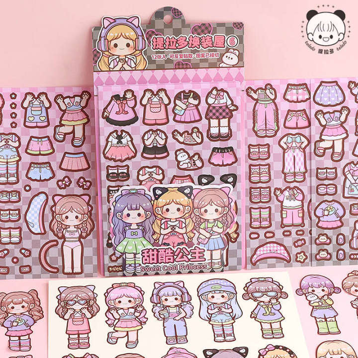 Tirado Duo Sauce Dressing House Sweet Cool Princess Wears Cute Girl Children Handheld Account Stickers