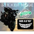 Sticker For Bike |  Monster_Teeth on Headlight  | Best Quality  Sticker For Bike Decal  And Decoration ( Sticker_Mode ). 