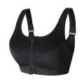 EsoGoal Women Sports Bra F-ront Zipper C-losure P-rofessional A-nti V-ibration Padded S-hockproof with Removable Pads for W-orkout Running G-ym E-xercise. 