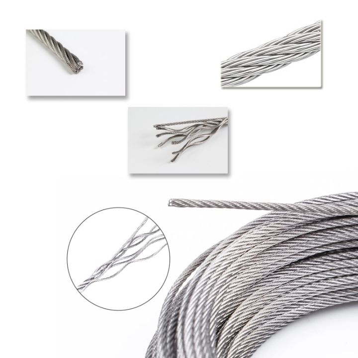 Cable Wire Rope On Rack 【Top Picks】 5/10m stainless steel wire rope 7*7 structure soft fishing ...