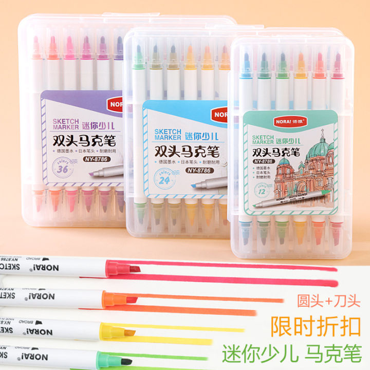 Noya%20manufacturers%20wholesale%20alcohol%20oily%20marker%20double-ended%20children's%20painting%20watercolor%20pen%20set%20paintbrushes%20graffiti%20pens%20-%20Image%202