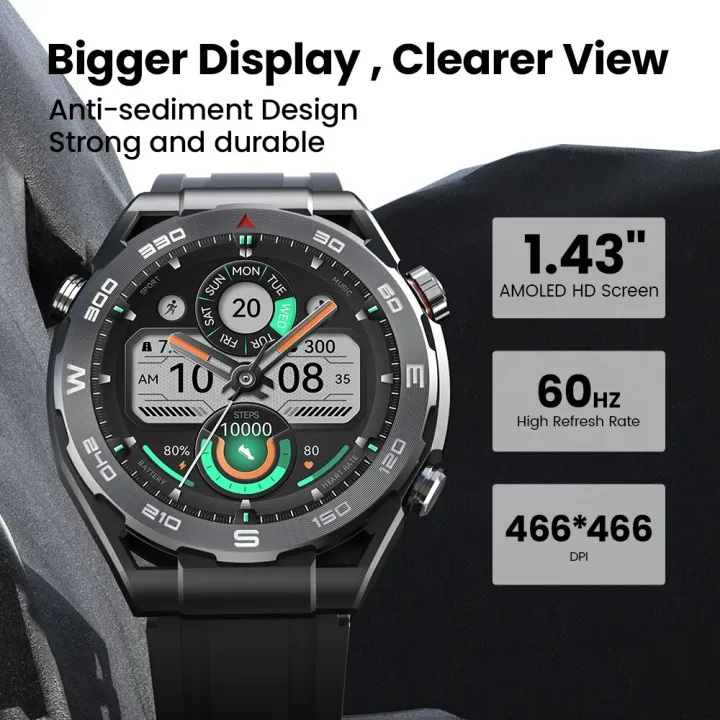 HAYLOU%20Watch%20R8%20Smartwatch%201.43''%20AMOLED%20Display%20Smart%20Watch%20Bluetooth%20Phone%20Call%20Mulitary-grade%20Toughness%20Smart%20Watches%20for%20Men%20-%20Image%202