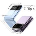 Folding Cover for Samsung Galaxy Z Flip 4 Transparent Protective Mobile Smart Phone Case. 