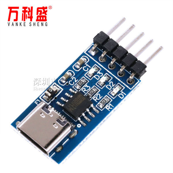 CH340%20TYPE%20C%20Serial%20Port%20Module%20HW-234%20CH340N%20TYPE-C%20Interface%20USB%20To%20TTL%20Serial%20Port%20Module%20CH340N%20DC%205V%203.3V%205%20Pin%20Leads%20Header%20Type%20C%20USB%20To%20TTL%20CH340N%20Module%20Adapters%20-%20Image%204