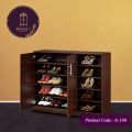 Andormahal Stylish Shoe Rack With Two Door & Multiple Shelves made of Melamine laminated board.