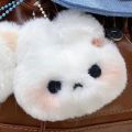 Cute sweetheart rabbit plush toy pendant student schoolbag emoticon rabbit super cute keychain gift online celebrity.