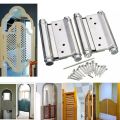 Double open spring 2ps 4" hinge Stainless steel two way free door hinge hinge cowboy door fence dedicated-MHN.