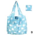 Foldable Shopping Bag Reusable Travel Grocery Bag Eco-Friendly Cute Animal Cat Cactus Lemon Printing Supermarket Tote Bag.