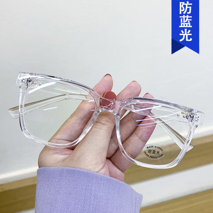 Anti-blue%20light%20plain%20transparent%20glasses%20frame%20rice%20nail%20female%20retro%20Harajuku%20glasses%20frame%20tide%20flat%20mirror%20-%20Image%203