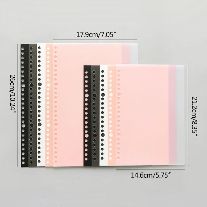 RAN%202%20Sheets%20A5%20B5%20Notebook%20Page%20Binder%20Candy%20Colored%20PP%20Loose-leaf%20Covers%2026%2020%20Holes%20Index%20Divider%20Separator%20Accessori%20-%20Image%204