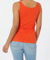 Women's Cotton Stretch Round Neck Solid Color Tank Top From Levin. 