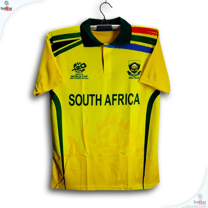South Africa T20 World Cup Jersey - Half Sleeve Collar Polo Cricket Jersey For Men - South Africa Jersey 2026