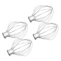 4 Pack Stainless Steel Wire Whip Mixer Attachment for K45WW Flour Cake Balloon Whisk Egg Cream Stirrer. 