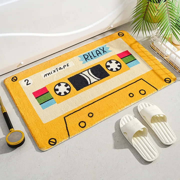 Retro%20Classic%20Cassette%20Music%20Tape%20Soft%20Mats%20Rugs%20Home%20Entrance%20Carpet%20Bedroom%20Toilet%20Bathroom%20Door%20Absorbent%20Non-Slip%20Foot%20Pad%20-%20Image%205