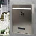 Wall Mounted Mailbox with Key Lock for Townhouse Outside Office Building. 