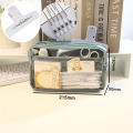Zipper Pencil Pouch Transparent Pen Holder Transparent Pencil Case Multilayers Pencil Bag Aesthetic School Supplies. 