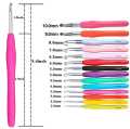 1pcs Crochet Hook Mix Size 2.5mm to 5.0 mm Soft Handle Knitting Hooks Needles DIY Craft Yarn Sewing Needle.