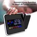 LED Digital Projection Alarm Clock Temperature Thermometer Desk C. 