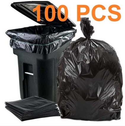 BLACK (30" X20") 100PCS Trash Bag / Poly Bag / Garbage Bag / Moyla Felar Bag / Polibag