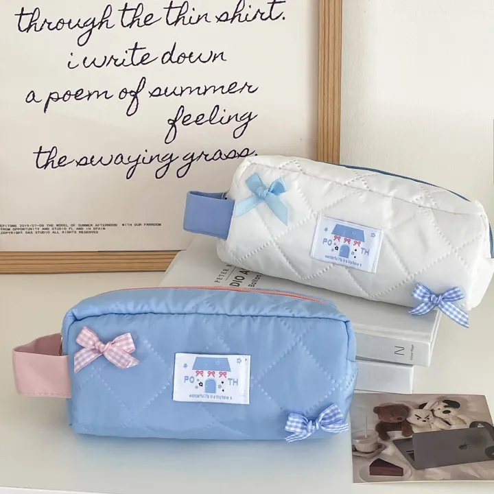 Pink%20Pencil%20Case%20Lightweight%20Large%20Capacity%20Kawaii%20Pencil%20Bag%20Bow%20Design%20Quilted%20Stationery%20Pouch%20for%20Girls%20Students%20Travel%20-%20Image%202