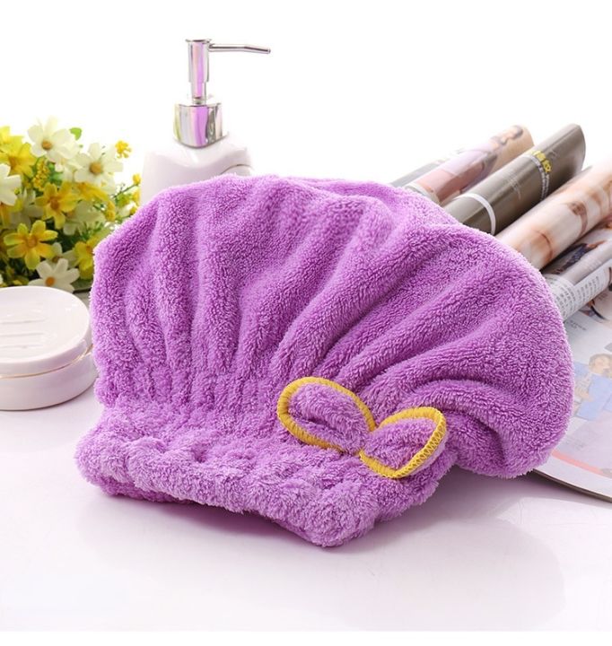 1pc%20Microfibre%20Bowknot%20Wrap%20Towel%20Quick%20Hair%20Drying%20Bath%20Towels%20Spa%20Bowknot%20Wrap%20Towel%20Hat%20Cap%20for%20Bath%20Bathroom%20Accessories%20-%20Image%202