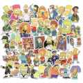 【happy one】50Pcs Funny Anime The Simpsons Cartoon Sticker Pack For Kids Toy DIY Skateboard Luggage Laptop Guitar Car. 