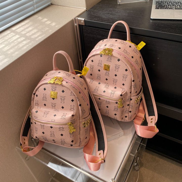 PU print backpack 2023 new versatile Maidow bear trend women's backpack versatile backpack