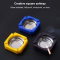 Household Detachable Rotatable Lid 360 Degree Free Rotation Stainless Steel Corrosion Resistance rtable Ashtray.