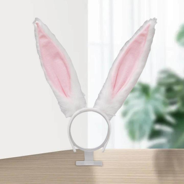 Cute Bunny Ears Headband Party Favor Headwear Photo Props for Cosplay White