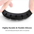 5 hole Cable Organizer Silicone USB Cable Winder Desktop Tidy Management Clips Cable Holder for Mouse Headphone Wire Organizer.
