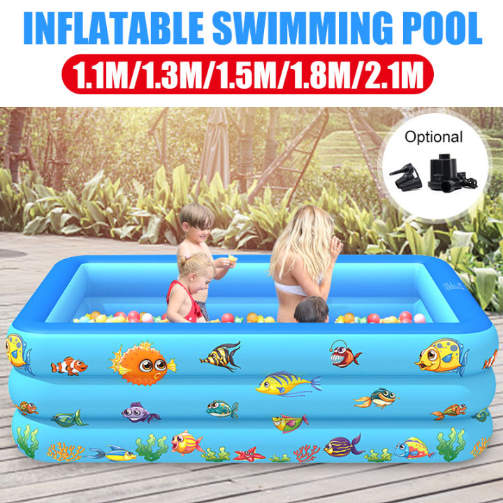 Quick Set Inflatable Pool Set Complete 210/180/150/130/110CM Rectangle Quick Set Inflatable Above Ground ...