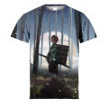 Japanese Anime Ghost Character Print Street Short Sleeve Men'S And Women'S T-Shirt Big Size Summer Cartoon Print Trend T. 