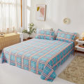 King Size Cotton Bedsheet Set with Matching Comforter Cover and Two Pillow Covers.